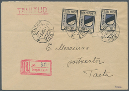 Dt. Besetzung II WK - Estland - Odenpäh (Otepää): 1941, 20 + 20 (K) Schwarz/violettultramarin, Type - Occupazione 1938 – 45