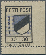 Dt. Besetzung II WK - Estland - Odenpäh (Otepää): 1941, 30 + 30 (K) Schwarz/violettultramarin, Type - Besetzungen 1938-45