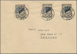 Dt. Besetzung II WK - Estland - Odenpäh (Otepää): 1941, 20 + 20 (K) Schwarz/violettultramarin, Type - Occupazione 1938 – 45