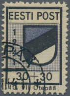 Dt. Besetzung II WK - Estland - Odenpäh (Otepää): 1941, 30 + 30 (K) Schwarz/violettultramarin, Type - Occupazione 1938 – 45