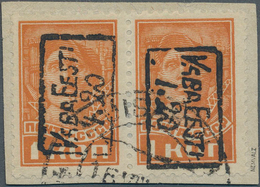 Dt. Besetzung II WK - Estland - Moiseküll (Möisaüla): 1941, 1,20 Auf 1 K Dkl'orange Freimarke "Werkt - Occupazione 1938 – 45