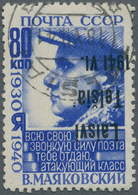Dt. Besetzung II WK - Litauen - Telschen (Telsiai): 1941, 80 K Ultramarin "Majakowskij", Mit KOPFSTE - Occupazione 1938 – 45