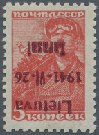 Dt. Besetzung II WK - Litauen - Zargrad (Zarasai): 1941, 5 K Bräunlichrot Freimarke "Werktätige", KO - Occupazione 1938 – 45