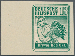 Dt. Besetzung II WK - Ukraine - Südukraine: 1944, Kriwoj Rog: 18 (Pf) Schwärzlichgelbsmaragdgrün, UN - Besetzungen 1938-45