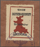 Dt. Besetzung II WK - Ukraine - Nordukraine: 1944, Gorochow: 12 + 28 Pf Braunrot/schwarz, Gezähnt L - Occupation 1938-45
