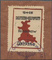 Dt. Besetzung II WK - Ukraine - Nordukraine: 1944, Gorochow: 12 + 28 Pf Braunrot/schwarz, Gezähnt L - Ocupación 1938 – 45