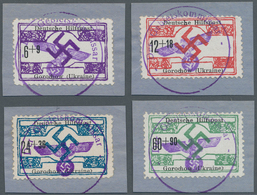 Dt. Besetzung II WK - Ukraine - Nordukraine: 1944, Gorochow: 6 + 9 Pf Bis 60 + 90 Pf, Kompletter Sat - Occupazione 1938 – 45