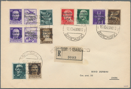 Dt. Besetzung II WK - Zara: 1943, 10 C Bis 30 C Freimarken, 2 X 50 C Schwärzlichblauviolett Freimark - Occupation 1938-45