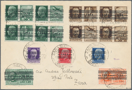 Dt. Besetzung II WK - Zara: 1943, 50 C, 75 C Und 1,25 Lire Freimarken Mit Bandaufdruck, Dabei Der We - Occupazione 1938 – 45