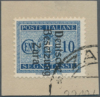 Dt. Besetzung II WK - Zara - Portomarken: 1943, 10 C Dunkelultramarin, Aufdruck Type IV, Entwertet M - Occupazione 1938 – 45