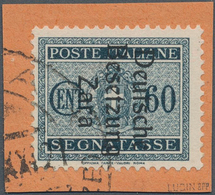 Dt. Besetzung II WK - Zara - Portomarken: 1943, 60 C Schwarzgrünblau, Aufdruck Type II, Entwertet Mi - Occupazione 1938 – 45