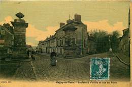 VAL D'OISE MAGNY EN VEXIN   Boulevard D'aillis Et Rue De Paris - Magny En Vexin