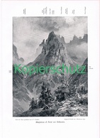 075 A E.T.Compton Monfalcone Karnische Alpen Druck 1907 !! - Estampes & Gravures