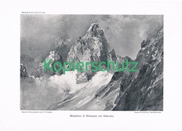084-2 E.T.Compton Monfalcone Karnische Alpen Druck 1908 !! - Estampes & Gravures