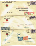 ETATS-UNIS - 3 X Lettres De 1946 - Air Mail Test - Retour à L'envoyeur - Nashville Via Honduras, Guatemala, Curaçao. - 2c. 1941-1960 Cartas & Documentos