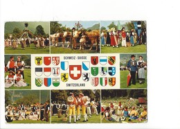 20836 - Armoiries Es Cantons Suisses Vaches Costumes + Cachet St-Gallen Pferdesporttage  (format 10X15) - St. Anton