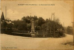 Cpa MARIGNY L EGLISE 58 Le Monument Aux Morts - Other Municipalities