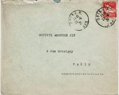 CTN54A- ALGERIE LETTRE ORAN / PARIS 23/9/1931 PRAT & FILS BIJOUTIERS - Briefe U. Dokumente