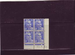 N° 718A- 4,50F Marianne De GANDON - F De E+F 1° Tirage Du 13.1.47 Ai 13.2.47 - 15.1.1947 - 1940-1949