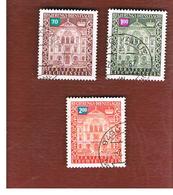 LIECHTENSTEIN -  SG O657.663  -  1976 OFFICIAL STAMPS : GOVERNMENT BUILDING, VADUZ  - USED - Service