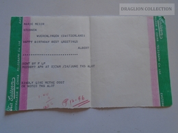 ZA134.1  CHINA  - Telegraph Telegram  To Würenlingen  Switzerland  Ca 1961 - Lettres & Documents