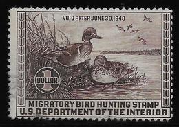 Etats Unis - Migratory Bird Hunting Stamp - 1940 - TB - Duck Stamps