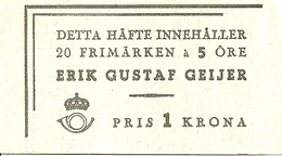 SWEDEN, 1947, Booklet 81 (Facit), Mi 327, Geijer, Poet - 1904-50