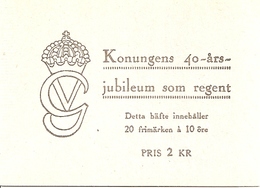 SWEDEN, 1947, Booklet 82 (Facit), Mi 329, Gustav V, 40 Years King - 1904-50