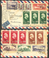 CHINA: Sc.105/107, 1951 Mao Tse-tung, Several Examples Of Each Value + Other Issues Franking An Airmail Cover Sent From  - Usati