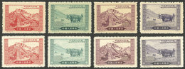 CHINA: Sc.132/135, 1952 Tibet Liberation, Cmpl. Set Of 4 Values, Mint Very Lightly Hinged (issued Without Gum), ORIGINAL - Usados