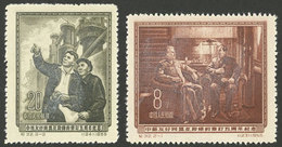 CHINA: Sc.243/244, 1955 Sino-Soviet Treaty, Cmpl. Set Of 2 Values, Mint Lightly Hinged (issued Without Gum), VF Quality! - Used Stamps