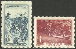 CHINA: Sc.271/272, 1955 March By Chinese Red Army, Cmpl. Set Of 2 Values, Mint Lightly Hinged (issued Without Gum), VF Q - Used Stamps