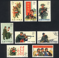 CHINA: Sc.842/849, 1965 People's Liberation Army, Military, Cmpl. Set Of 8 Used Values, VF Quality! - Usados