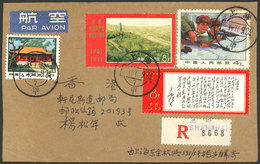 CHINA: "Sc.971, 1967 Poems By Mao, ""Snow"" (+ Other Values) On A Registered Cover Dispatched In Shanghai, Very Fine Qua - Usati