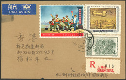 CHINA: "Sc.986, 1968 ""On The Docks"" (+ Other Values) On A Registered Cover Dispatched In Shanghai, Very Fine Quality!" - Used Stamps
