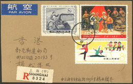 CHINA: "Sc.987, 1968 ""Taking Bandits Fort"" (+ Other Values) On A Registered Cover Dispatched In Shanghai, Very Fine Qu - Used Stamps