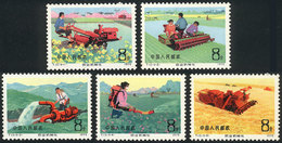 CHINA: Sc.1250/1254, 1975 Farm Mechanization, Cmpl. Set Of 5 Values, Mint Lightly Hinged, Fine Quality! - Oblitérés