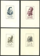 CHINA: Sc.245a/248a, 1955 Scientists, Cmpl. Set Of 4 S.sheets Issued Without Gum, VF Quality! - Other & Unclassified