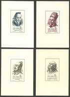 CHINA: Sc.245a/248a, 1955 Scientists, Cmpl. Set Of 4 S.sheets Issued Without Gum, VF Quality! - Sonstige & Ohne Zuordnung