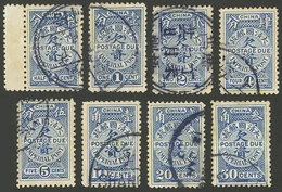 CHINA: Sc.J7/J14, 1904 Complete Set Of 8 Used Values, VF Quality! - Postage Due