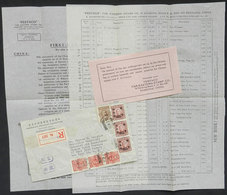 CHINA: 20/JUL/1946 Shanghai - New York: Registered Airmail Cover Franked With $1,660, Arrival Backstamp Of 27/JUL, Inclu - Omslagen
