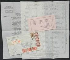 CHINA: 20/JUL/1946 Shanghai - New York: Registered Airmail Cover Franked With $1,660, Arrival Backstamp Of 27/JUL, Inclu - Buste