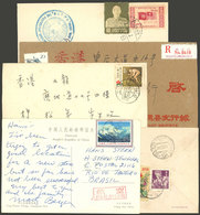 CHINA: Group Of 5 Pieces Used In Varied Periods, Very Fine General Quality, Interesting! - Sobres