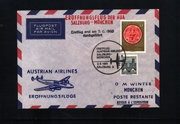 Austria / Oesterreich 1965 Austrian Airlines First Flight  Salzburg - Muenchen - Primi Voli