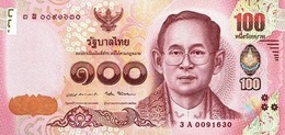 THAILAND 100 บาท (BAHT) ND (2016) P-120a UNC SIGN. 87 [TH183c] - Thaïlande