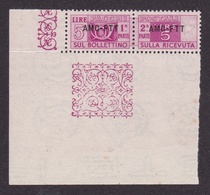 1947 Italia Italy Trieste A  PACCHI POSTALI 5 Lire MNH** Angolo Di Foglio - Paquetes Postales/consigna