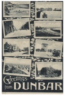 (086) Very Old Postcard - UK - Scotland - Dunbar Greetings (circa 1911) - East Lothian