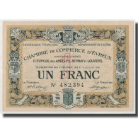 France, Evreux, 1 Franc, 1915/1916, SUP, Pirot:57-9 - Chambre De Commerce