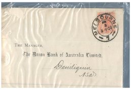 (333) Australia Cover - 1906 Cover Posted From VIC To NSW  (to Union Bank) - Cartas & Documentos