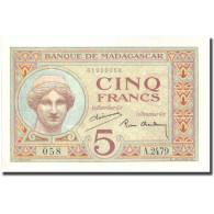 Billet, Madagascar, 5 Francs, Undated (1937), KM:35, SUP+ - Madagascar